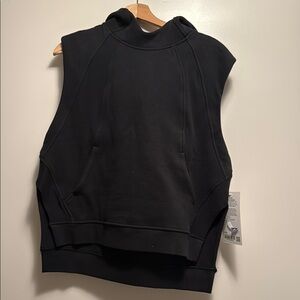 New lululemon Black Sleeveless Hoodie Top XS/S
